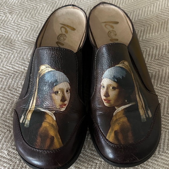 ICON “Girl With A Pearl Earring” by Vermeer. Leather shoes made in Italy. - Picture 11 of 11